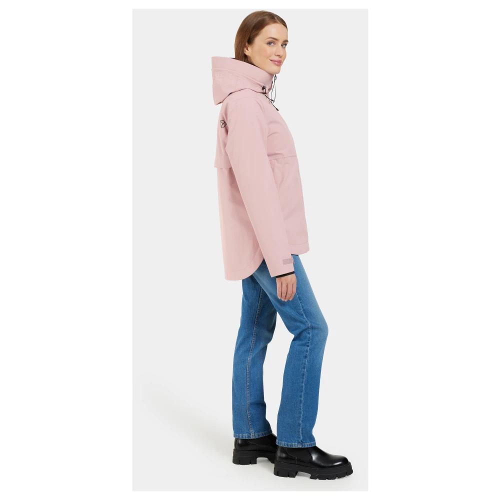 Didriksons Verstelbare Hooded Jacket met zakken Pink Dames