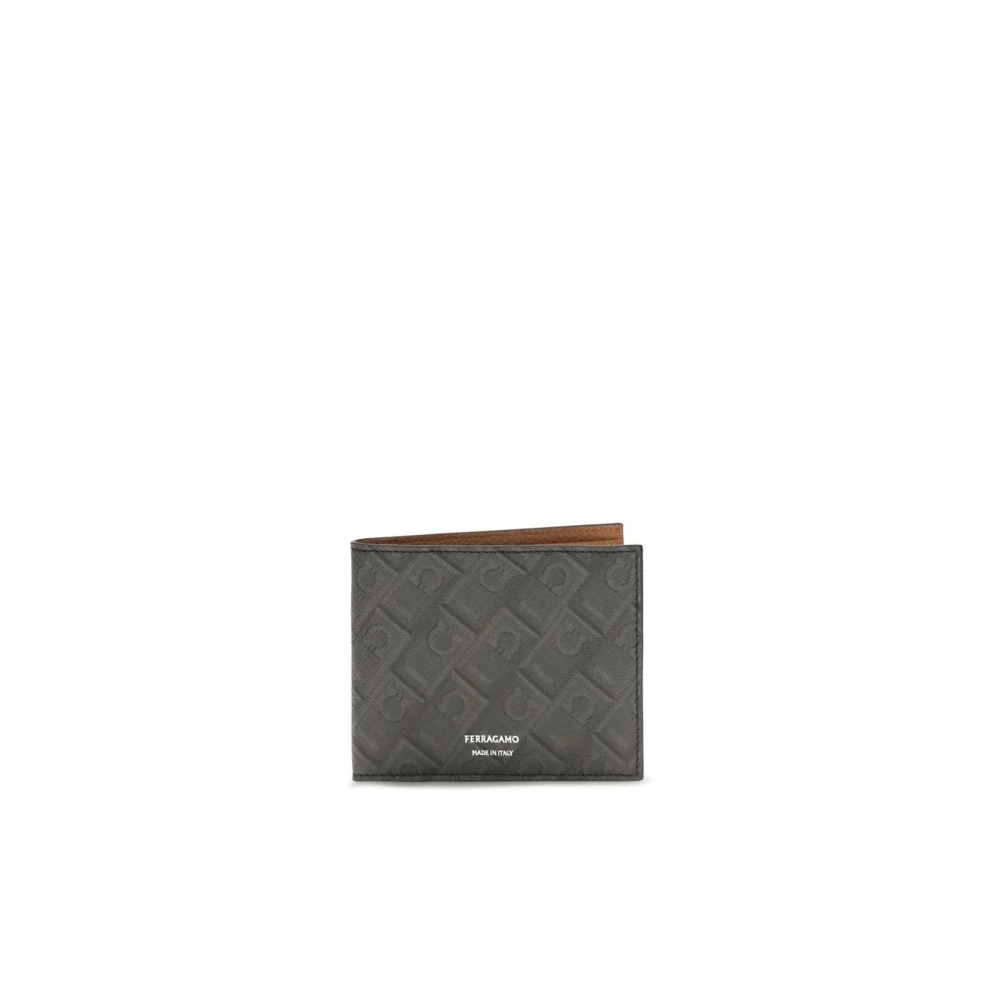 Ferragamo Gray Calf Leather Bos Taurus Wallet - Image 3