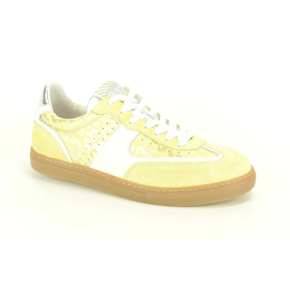 Floris van Bommel + Print Sneaker N. gumZ. Dames Schoenen Geel