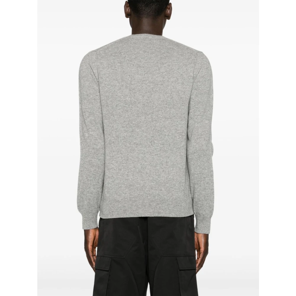 Comme des Garçons Grijze Hart Patch Pullover Sweater Gray Heren