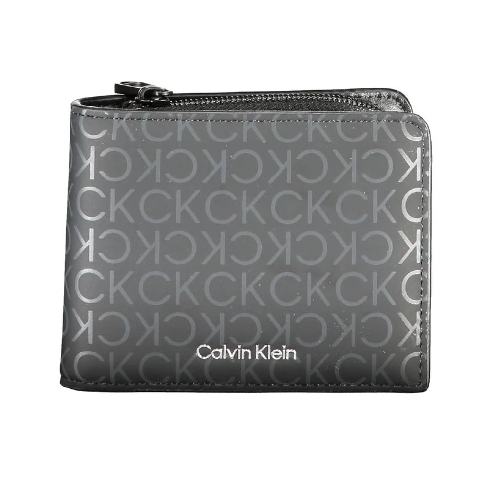 Calvin Klein Svart Polyester Plånbok med RFID-blockering Black, Herr