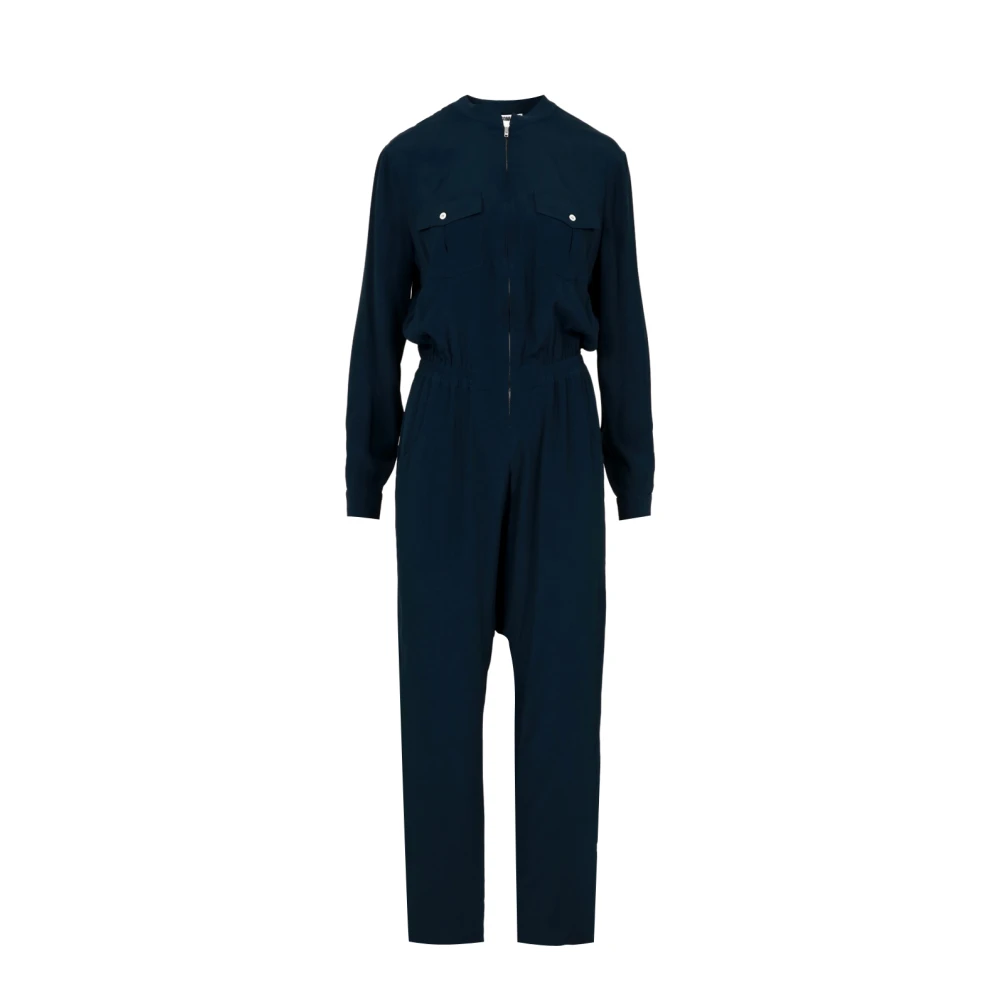Mauro Grifoni Blauwe Katoenen Broek met Zakken Blue Dames