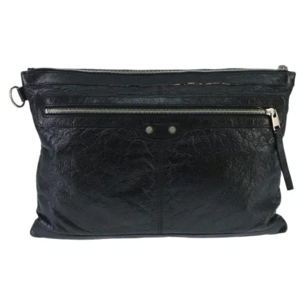 Balenciaga Vintage Pre-owned Leather clutches Black Dames