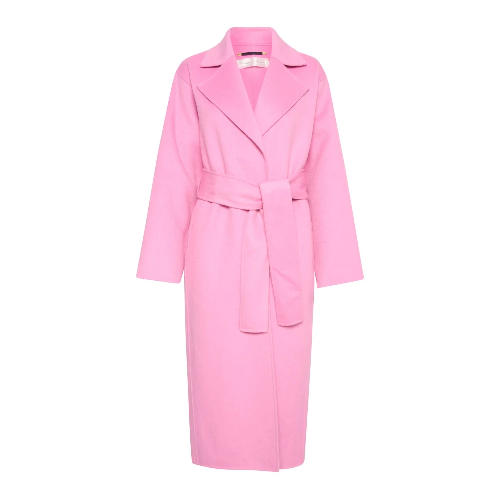 InWear Cashmere Rose Lång Kappa Jacka Pink, Dam