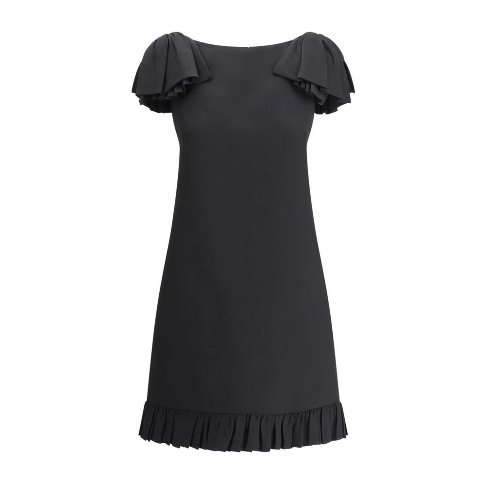 Valentino Mini Jurk met Strikken en Ruches Black Dames