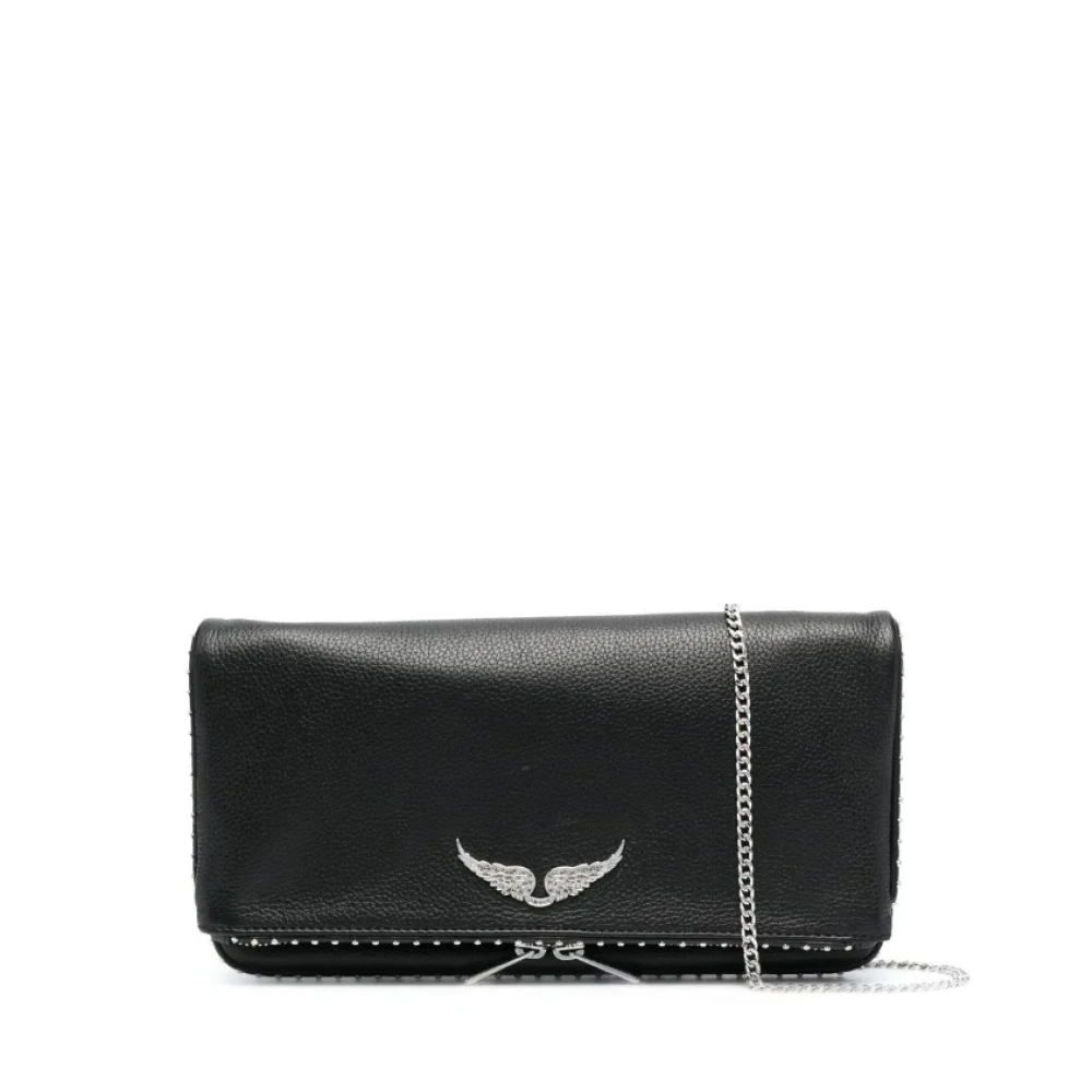 Zadig & Voltaire Studded Rock Clutch Tas in Zwart Black Dames