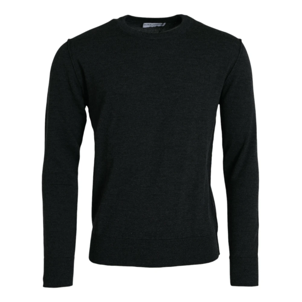 Dolce & Gabbana Men's Dark/Grey Wool Sweater