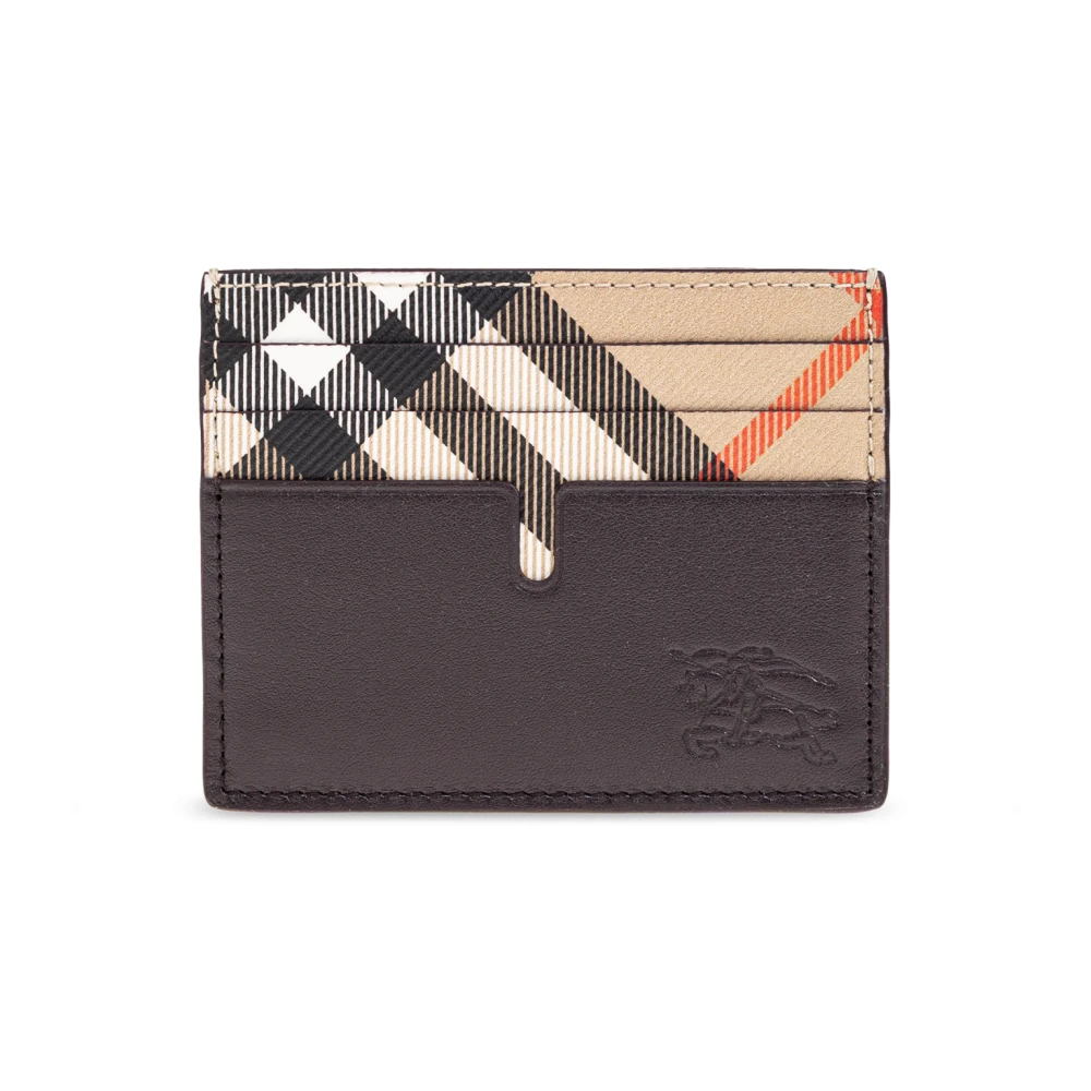 Burberry Men's Brown Tall Pop Check Card Case