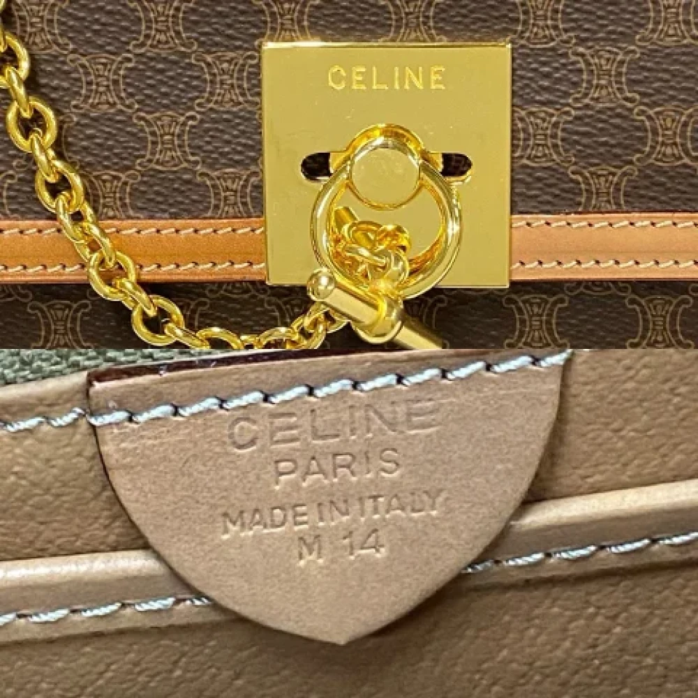 Celine Vintage Pre-owned Leather handbags Brown Dames