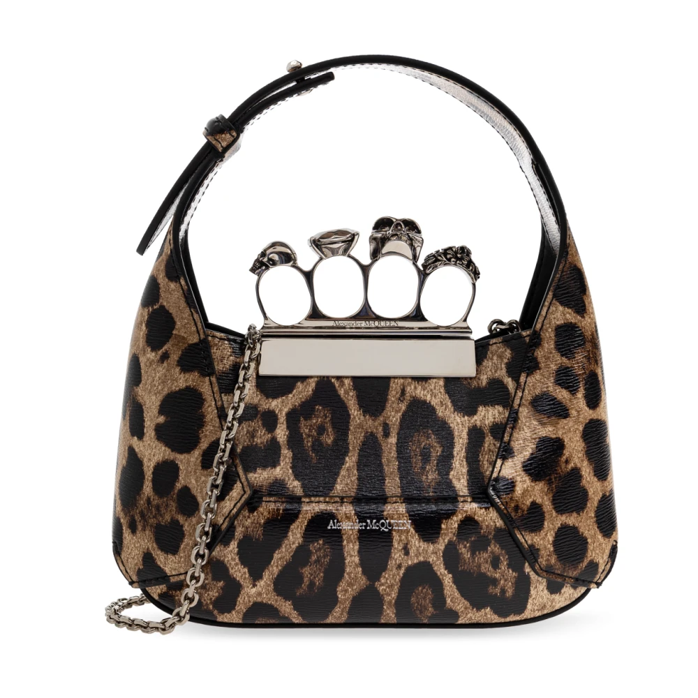 Alexander mcqueen Jewelled Hobo Mini Handtas Brown Dames