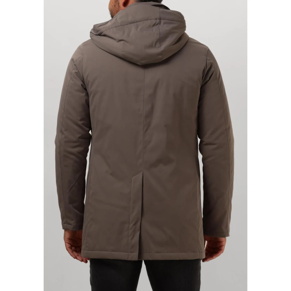 Profuomo Bruine Parka voor Mannen Brown Heren