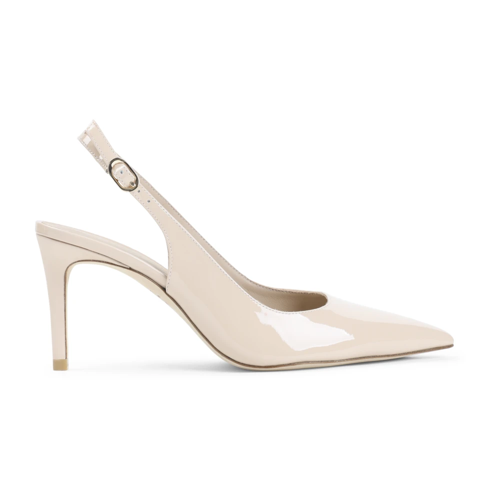 Stuart Weitzman Women's Beige Power 75 Slingback Pumps
