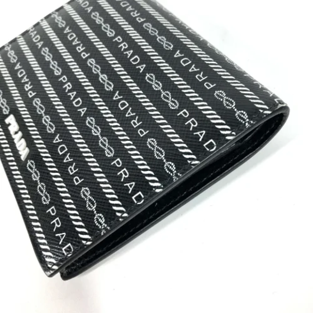 Prada Vintage Pre-owned Leather wallets Black Dames