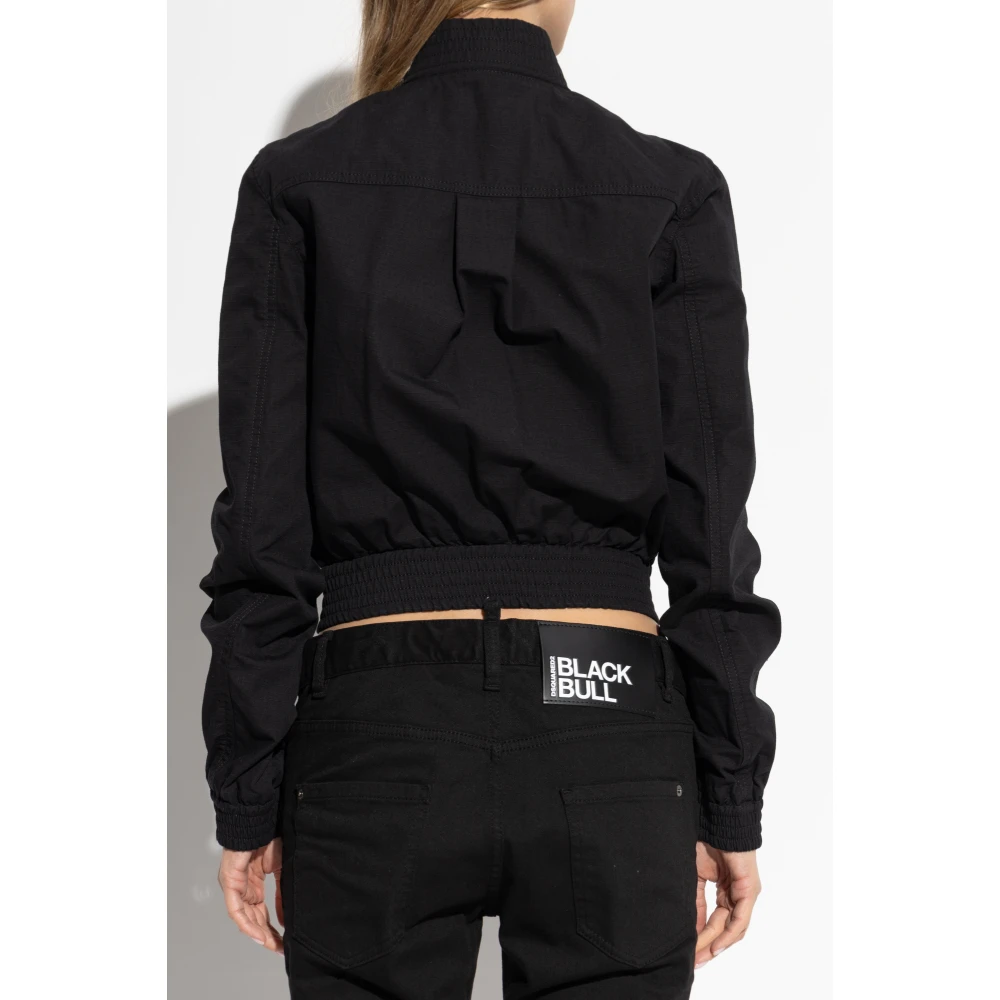 Dsquared2 Jas met logo Black Dames