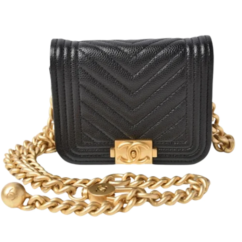 Chanel Vintage Pre-owned Leather chanel-bags Black Dames
