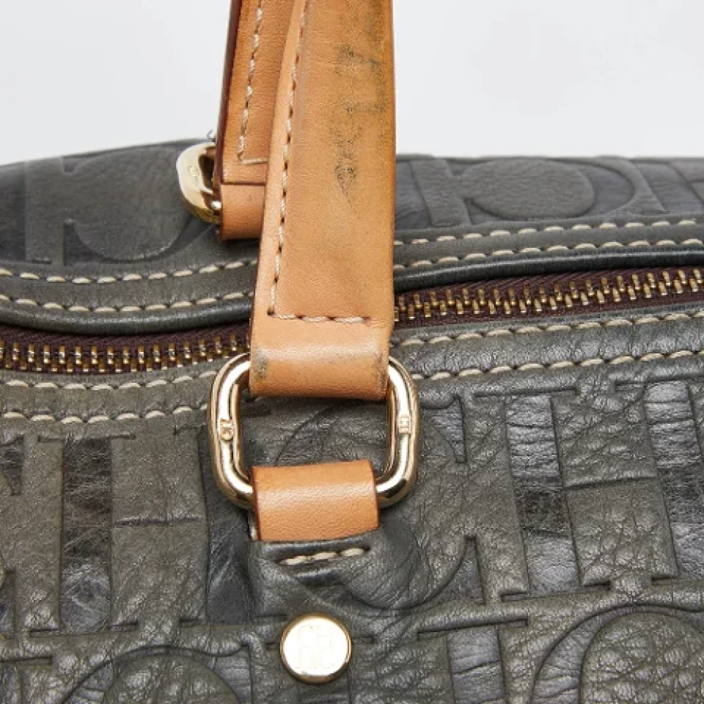 Carolina Herrera Pre-owned Leather handbags Blue Dames