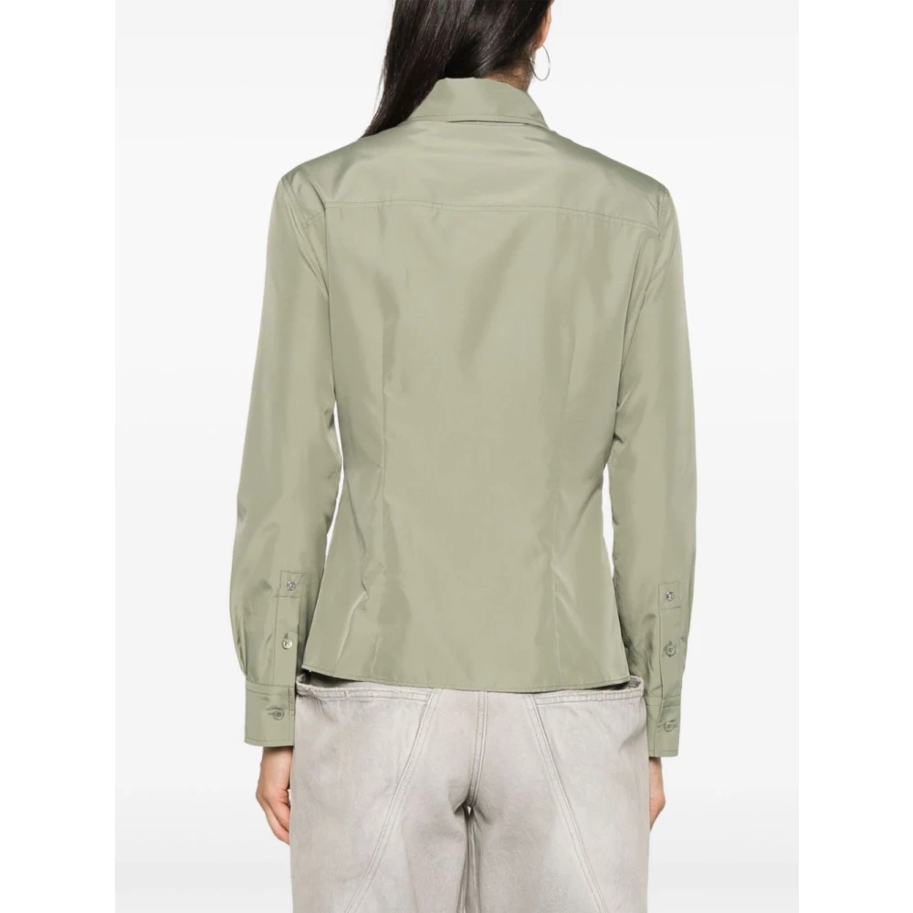 Moschino Gedrukt Logo Shirt Green Dames