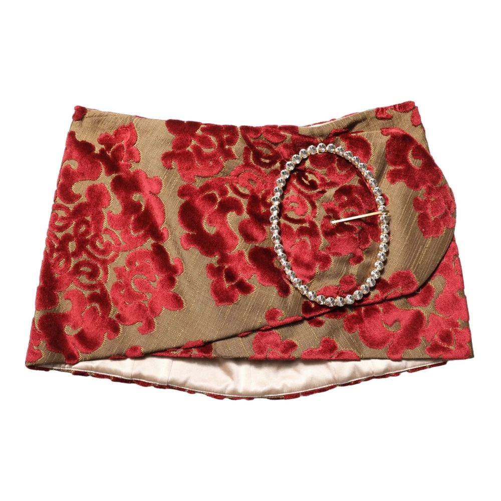 Dolce & Gabbana , Short Skirts, Female, Brown, S, Mid Waist Mini Skirt