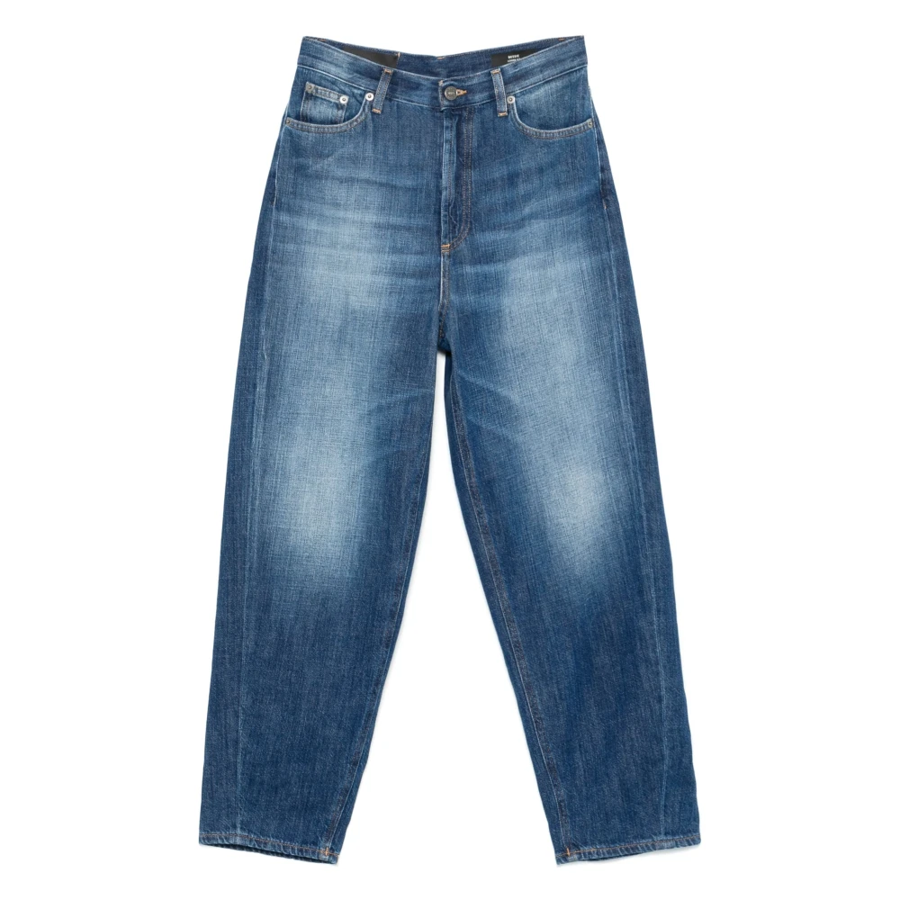 Dondup Loose Fit High Waist Jeans Blue Dames