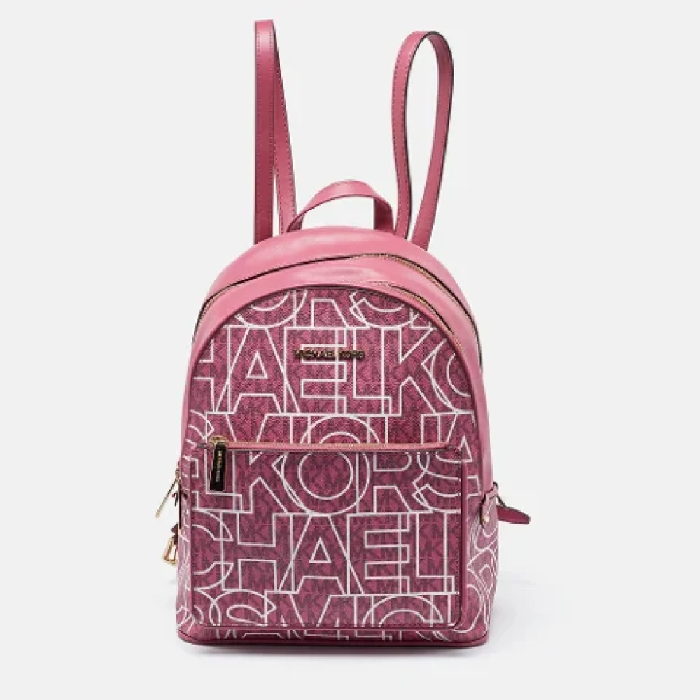 Michael Kors Pre-owned Coated canvas backpacks Pink Dames