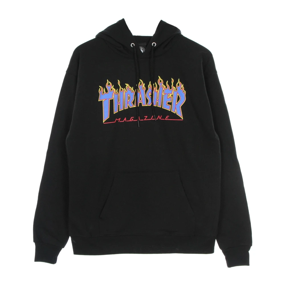 Thrasher Flame Hood Sweatshirt Zwart Blauw Black Heren