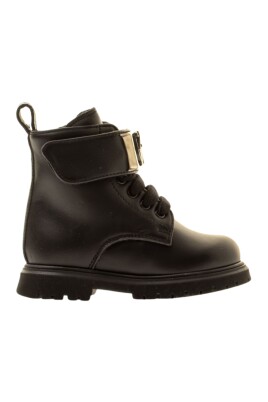 black-leather-kids-boots-with-metal-logo