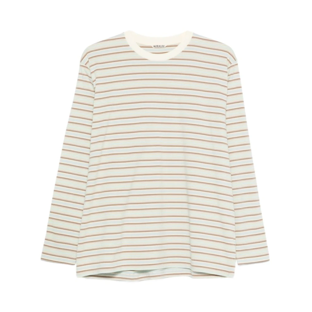 Auralee Homme Multicolor Tops, E, Taille: S Gradient Stripe Jersey L/S Tee