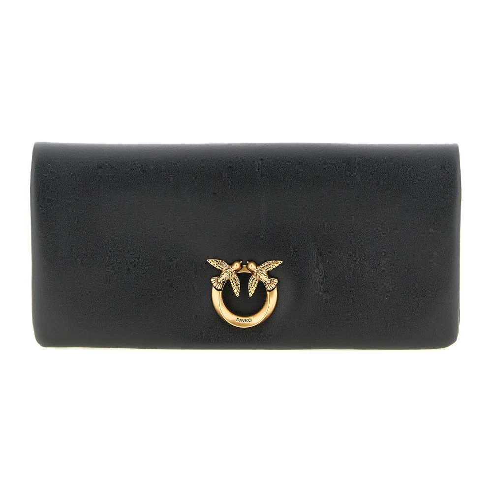 Pinko Love Click Soft Horizontal Clutch Bag - Female - Clutches - Black - One Size - Bags
