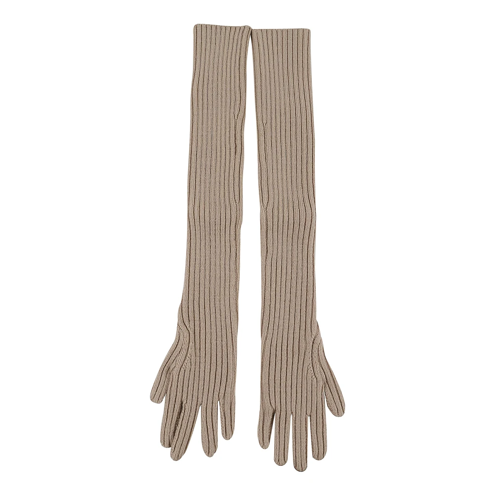 Dries Van Noten Luxe wollen handschoenen voor vrouwen Beige Dames