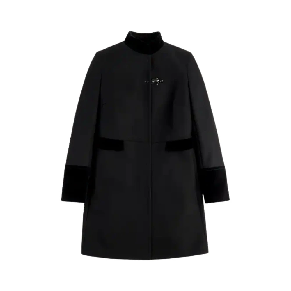 Fay Damen Schwarz Mäntel, K, Sgröße: