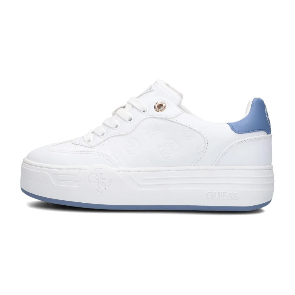 Guess Women's White Sneakers, 4 Uk, Swole Trainers For