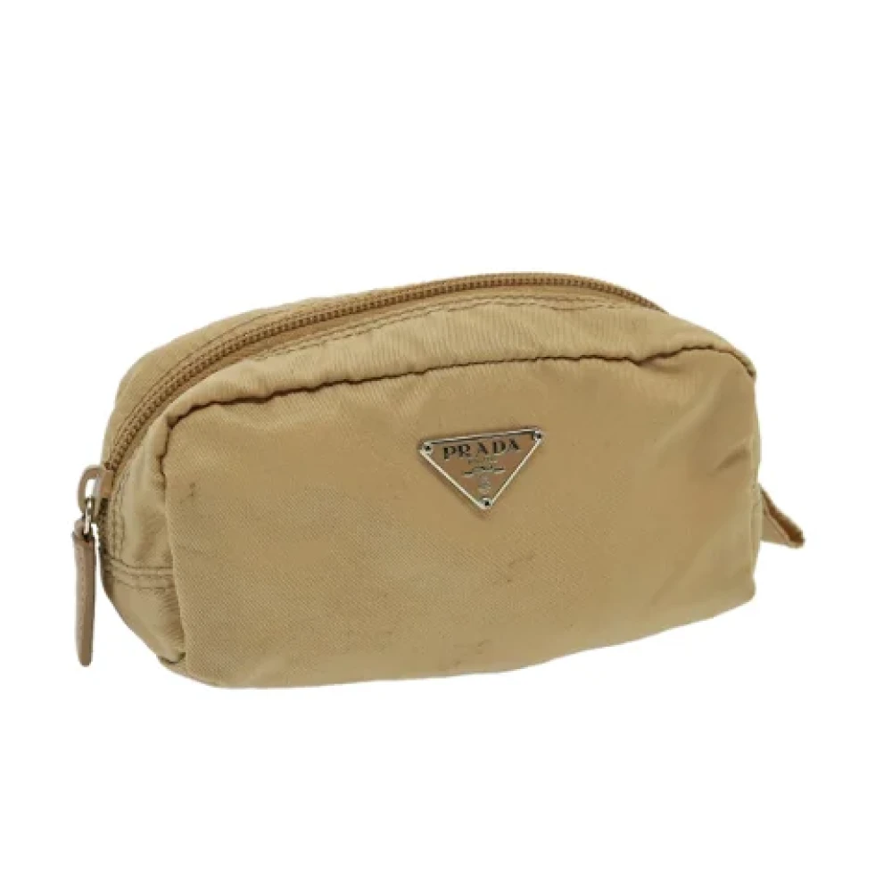 Prada Vintage Pre-owned Nylon pouches Beige Dames