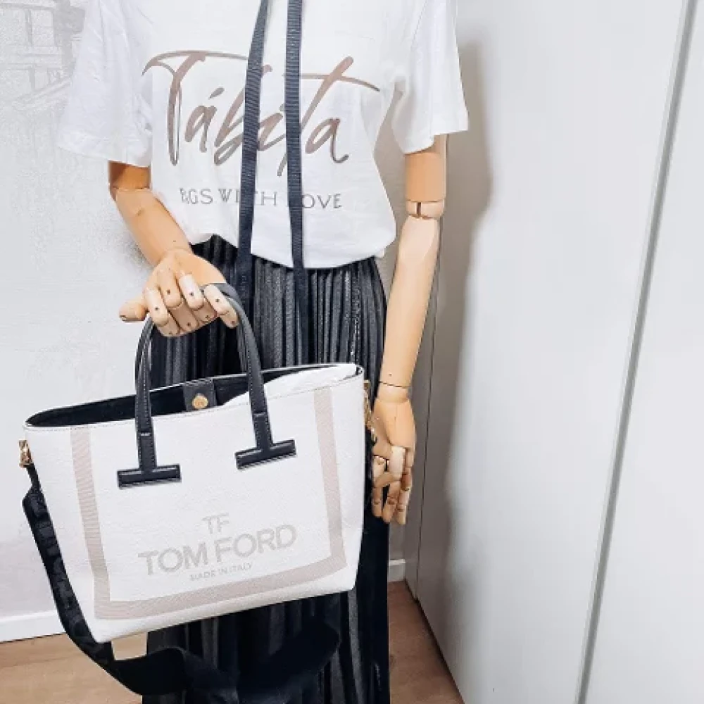 Tom Ford Pre-owned Canvas totes Beige Dames