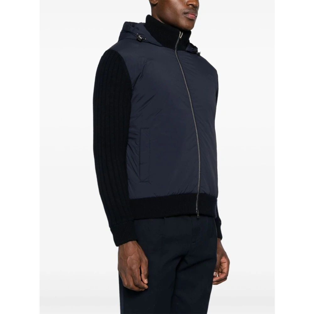 Herno Blauwe wollen trui Blue Heren