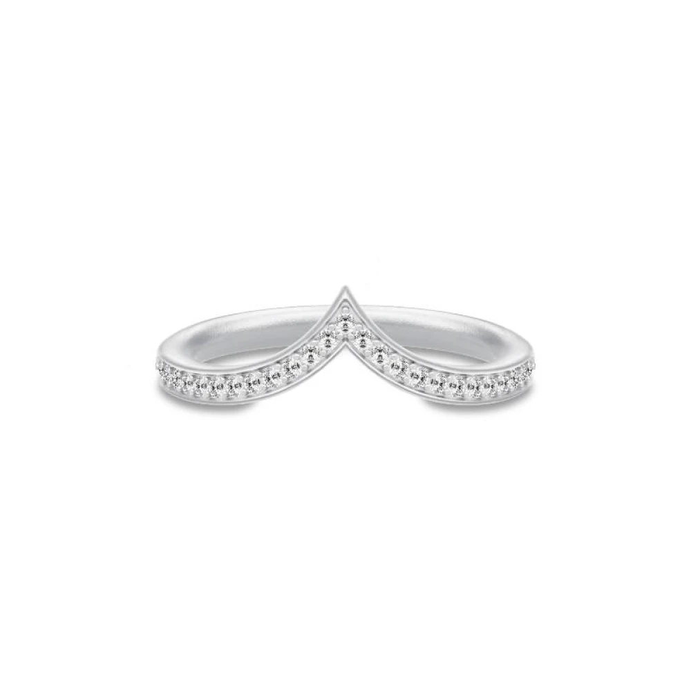 Julie Sandlau Ocean Crest Ringar – Rhodium Grå Dam