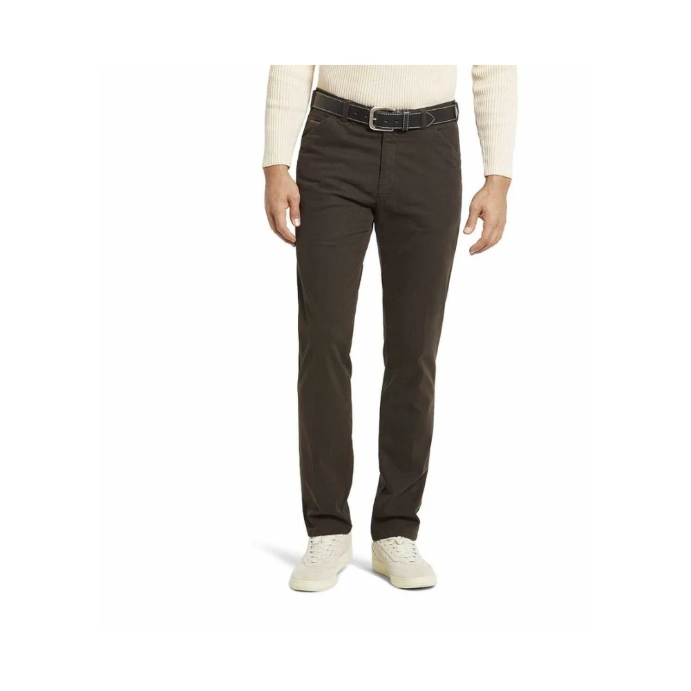Meyer Chiffonbroek Zacht Stof Perfecte Pasvorm Brown Heren