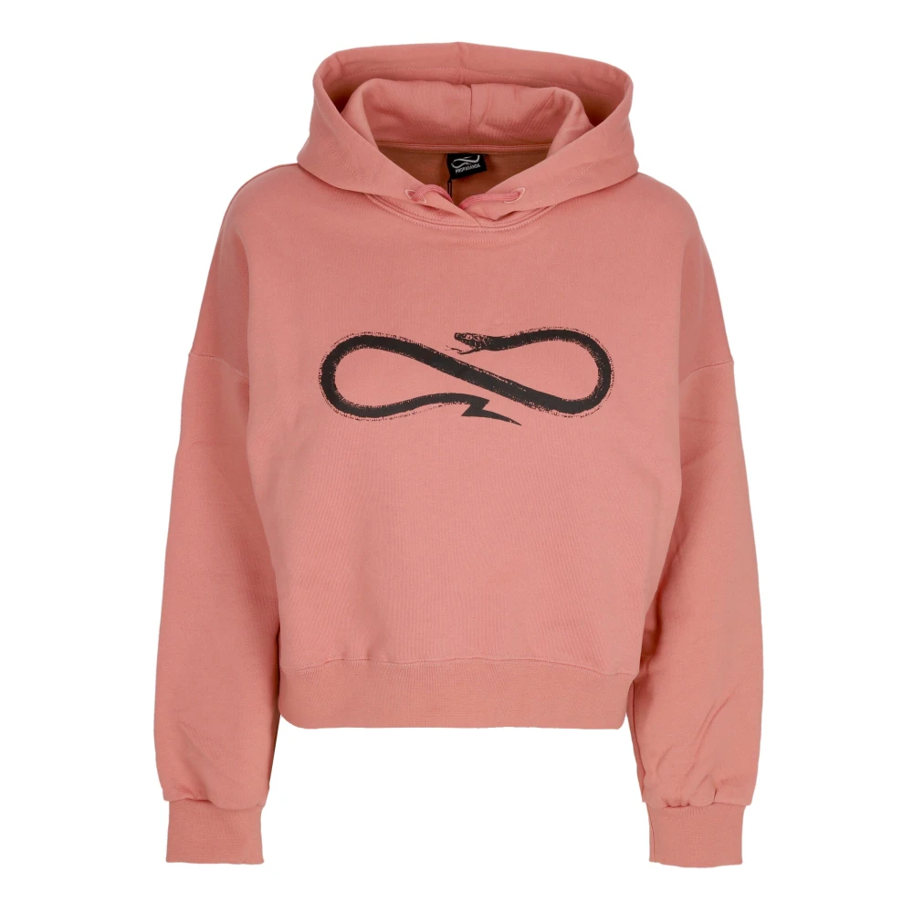 Propaganda Logo Croptop Hoodie Clay Beige Dames