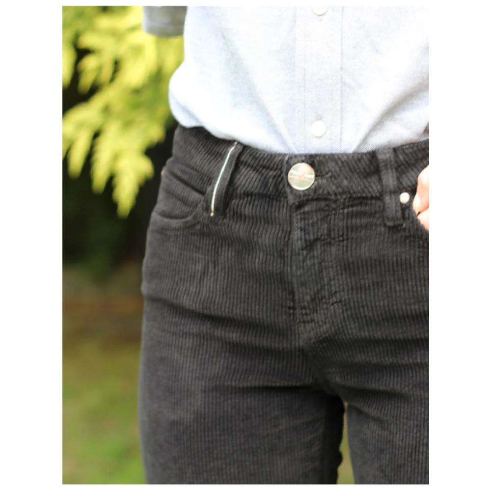 Islow Corduroy Slim 7 8 Broek Black Dames