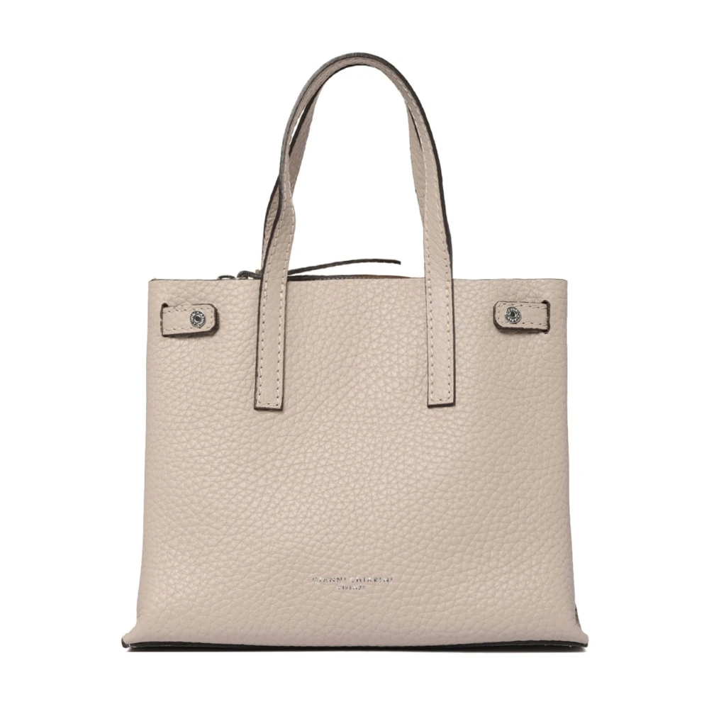 Gianni Chiarini Bruine Leren Maxi Korrel Tas Beige Dames