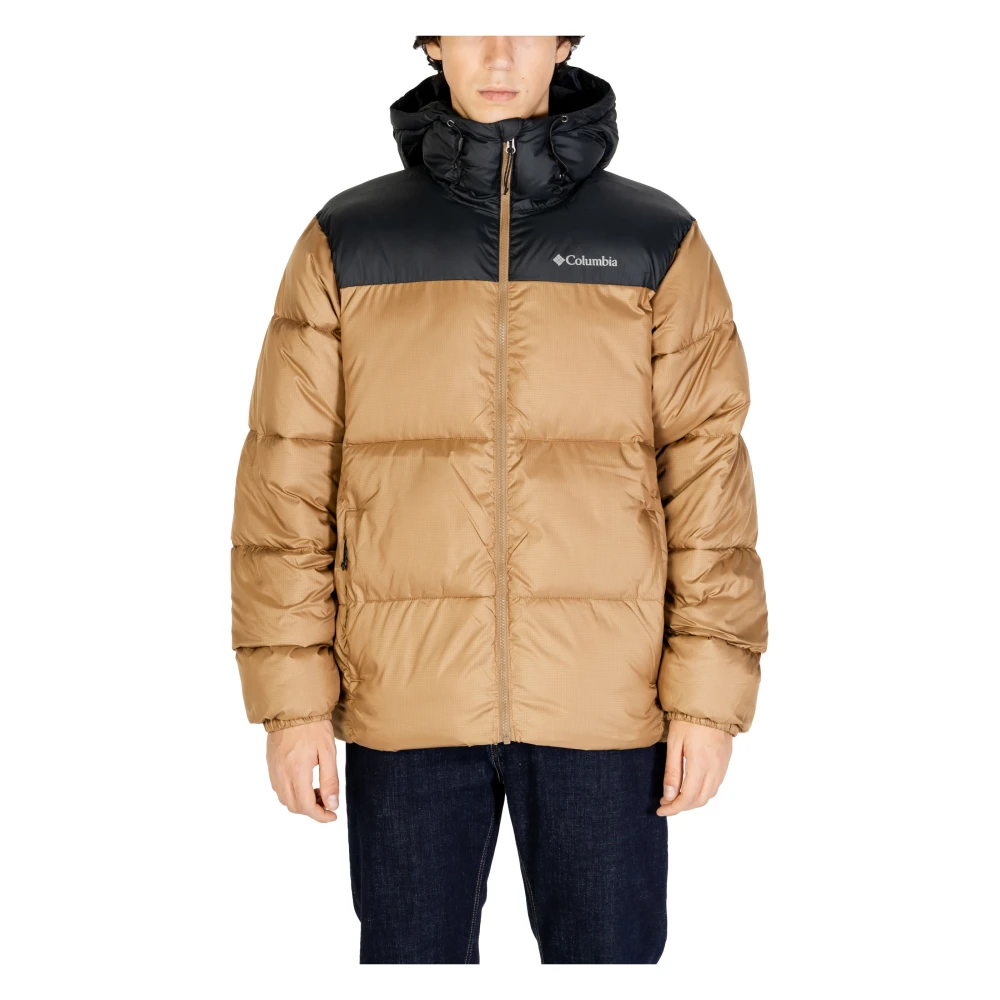 Columbia Hooded Jas Herfst Winter Collectie Mannen Beige Heren