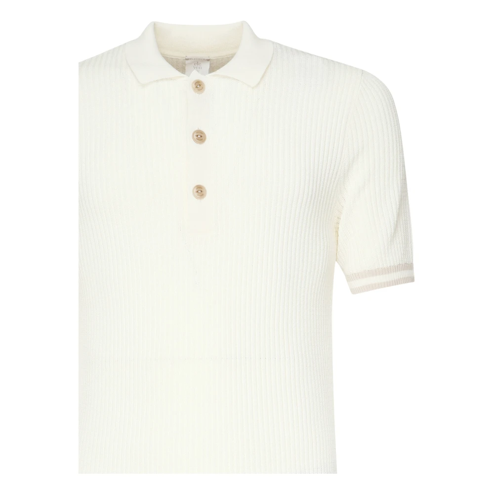 Eleventy Gestreepte Beige T-shirts en Polos Beige Heren