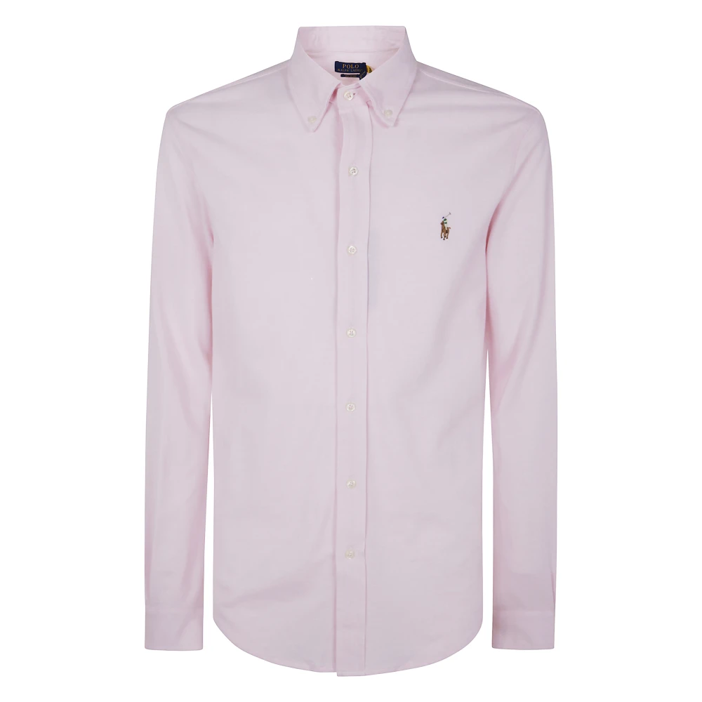 Polo Ralph Lauren Lange mouw sportshirt Pink Heren