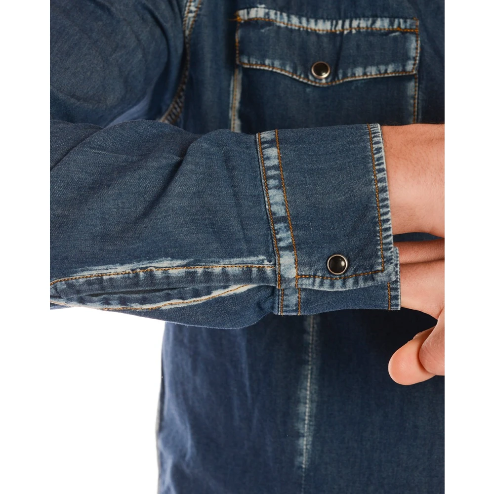 Daniele Alessandrini TRE Shirt Blue Heren