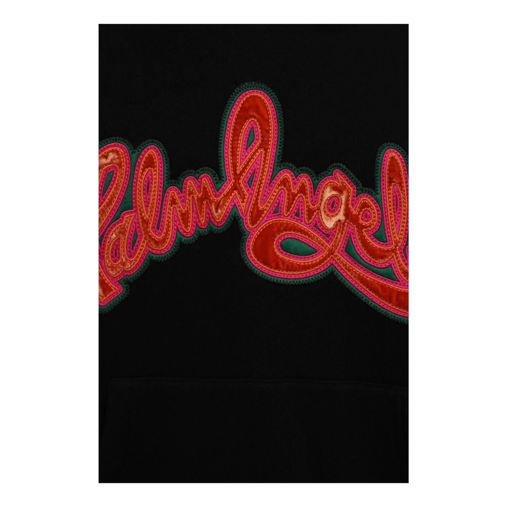 Palm Angels Logo Sweatshirt met trekkoord capuchon Black Dames