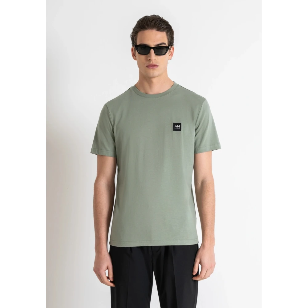 Antony Morato Jersey Cotton Regular Fit T-Shirt Green Heren