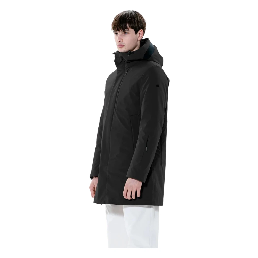 Duno Zwarte Parka met 3-laags stof Black Heren