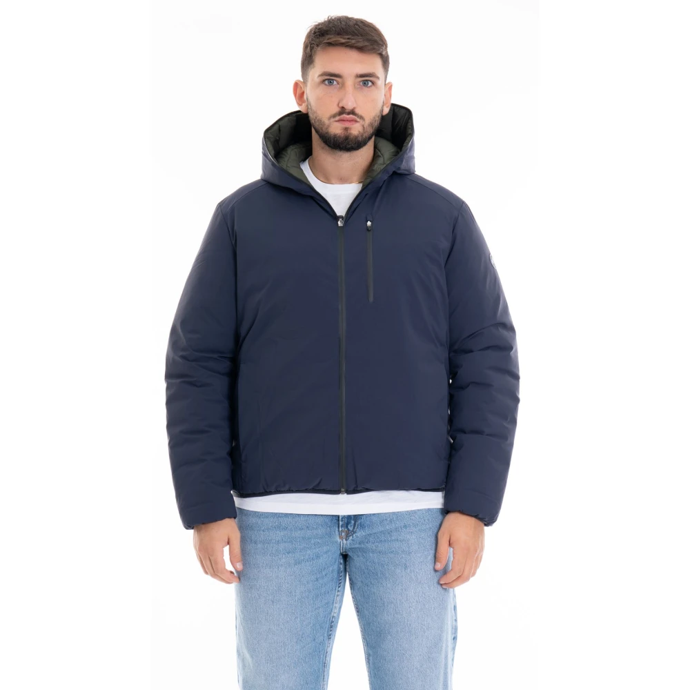 Save The Duck Omkeerbare Hoodie Herenjas Blue Heren