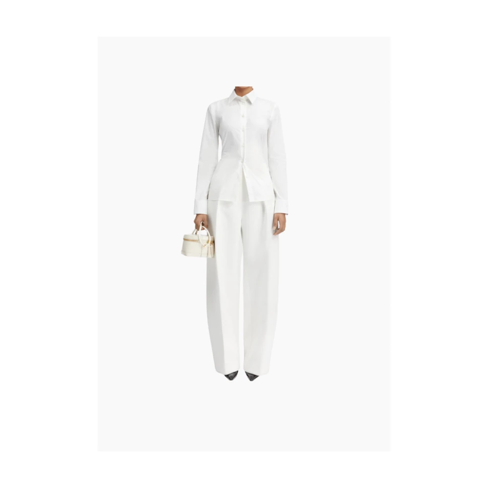 Jacquemus Rugloze Getailleerde Blouse White Dames