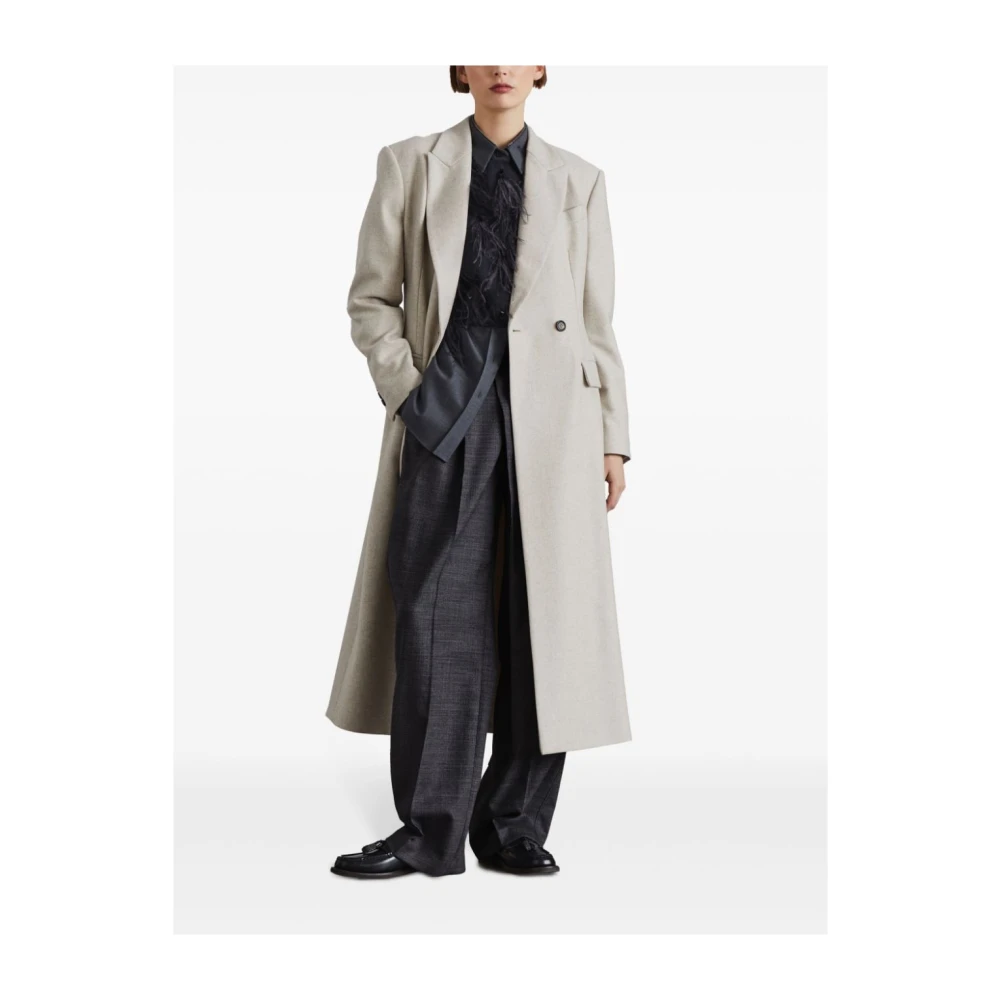 BRUNELLO CUCINELLI Zwarte Veer Detail Top Black Dames