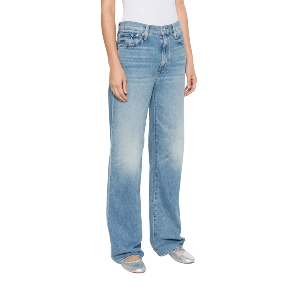 Mother High-Waist Straight-Leg Jeans met Vijf-Pocket Design Blue Dames